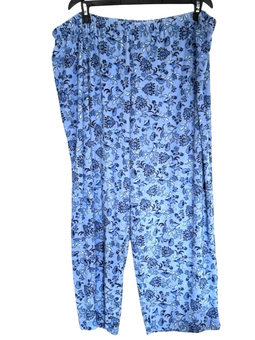 2PC Secret Treasures Plus Pajamas Women’s 3X Blue Floral Long Sleeve Shirt Pants